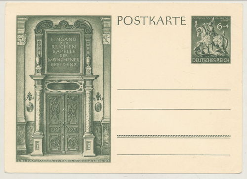 Eingang zur Reichen Kapelle der Münchner Residenz - Original Postkarte Deutsches Reich