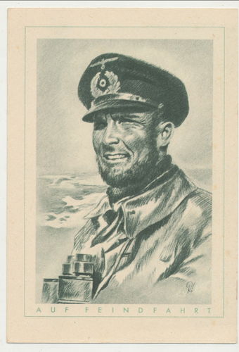 Kriegsmarine auf Feindfahrt " Der deutsche Soldat " Original Postkarte WK2