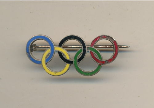 Olympiade olympische Spiele emailliertes Abzeichen olympische Spiele 1936