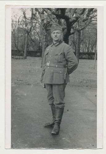 Deutsche Wehrmacht Soldat mit Bajonett - Original Foto WK2