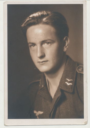 Deutsche Luftwaffe Soldat - Original Portrait Foto WK2