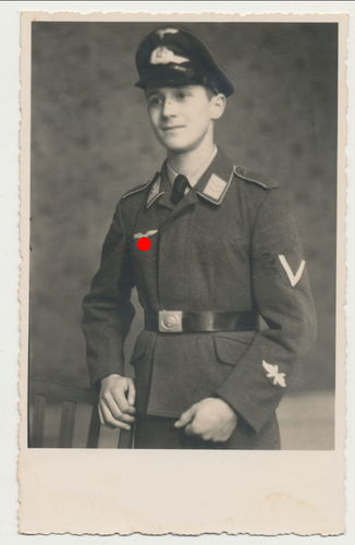 Luftwaffe Soldat Ärmel Tätigkeits Abzeichen Rangabzeichen - Original Portrait Foto WK2