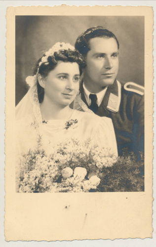 Hochzeits Aufnahme Luftwaffe Unteroffizier - Original Portrait Foto WK2