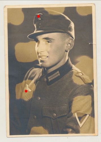 Gebirgsjäger deutsche Wehrmacht mit GJ Bergmütze - Original Portrait Foto WK2