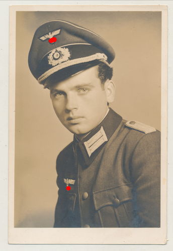 Wehrmacht Soldat OFFIZIER - Original Portrait Foto WK2