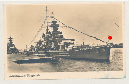 Kriegsmarine Schlachtschiffe - Original Postkarte von 1941