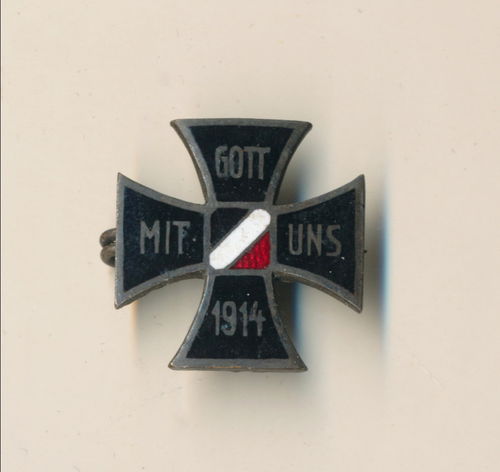 Patriotischer Anstecker emailliertes EK Eisernes Kreuz 1914