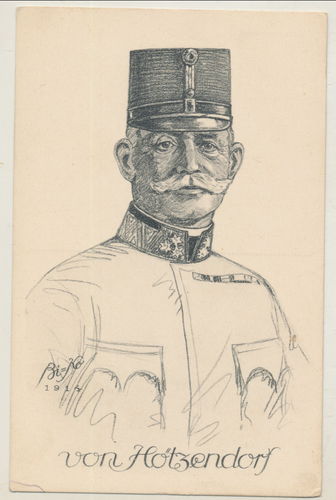 Franz Conrad von Hötzendorf Generalfeldmarschall KuK Österreich - Original Postkarte
