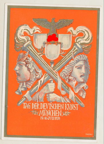 HDK Tag der deutschen Kunst - Original Postkarte 14. - 16. Juli 1939
