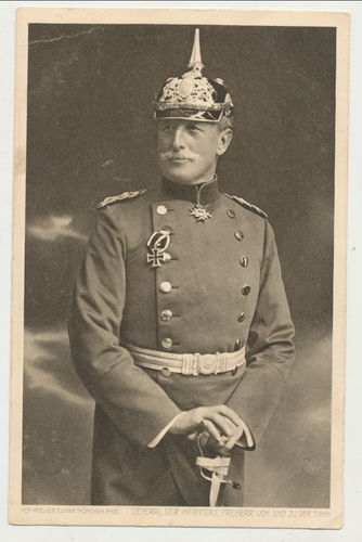 General Infanterie Freiherr von der Tann mit Orden Halsorden Portrait Foto Postkarte WK1