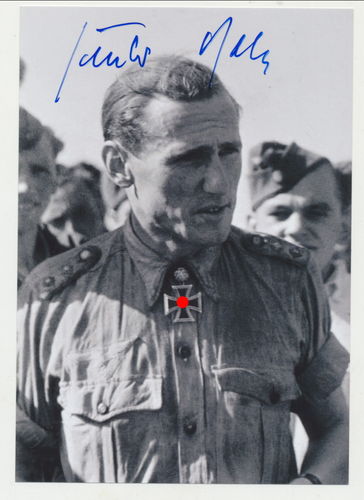 Günther Rall Ritterkreuz Nachkriegs Portrait Foto mit Original Unterschrift Autogramm