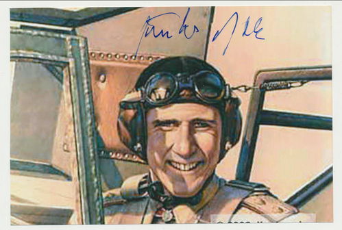 Günther Rall Ritterkreuz Nachkriegs Foto PK mit Original Unterschrift Autogramm