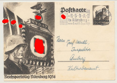 Nürnberg Reichsparteitag 1934 - Original Postkarte 3. Reich