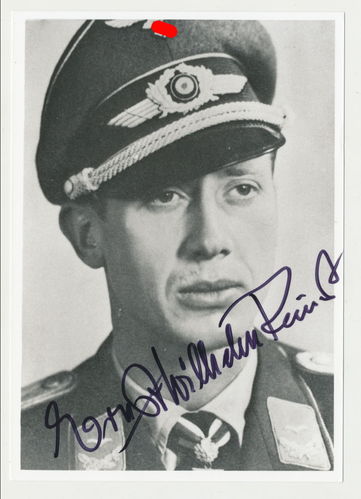 Luftwaffe Ritterkreuzträger Ernst Wilhelm Reinert Nachkriegs Foto Original Unterschrift Autogramm