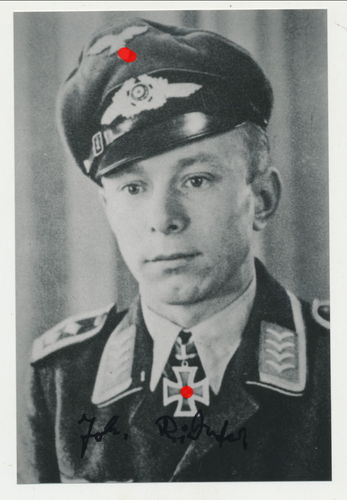 Johannes Richter NJG Nachtjäger Ritterkreuzträger Nachkriegs Foto Original Unterschrift Autogramm