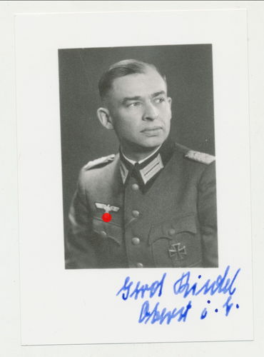 Gert Riedel Ritterkreuz Führer Fallschirmjäge Rgt 7 Nachkriegs Foto Original Unterschrift Autogramm