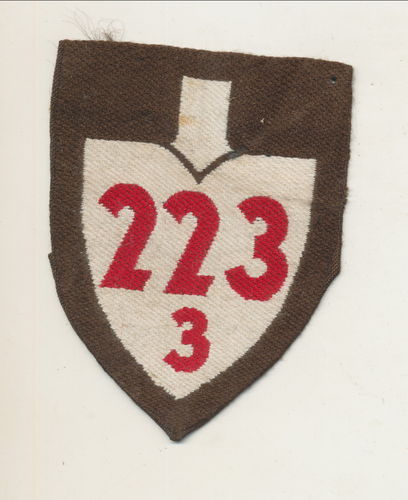RAD Reichsarbeitsdienst Abt. 3 / 223 Burg - Gemünden Ärmelabzeichen WK2