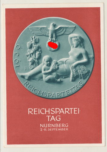 NSDAP Reichsparteitag Nürnberg 1939 - Original Postkarte 3. Reich