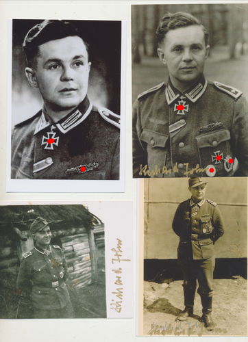 Richard John Ritterkreuzträger 4x Nachkriegs Foto mit Original Unterschrift Autogramm