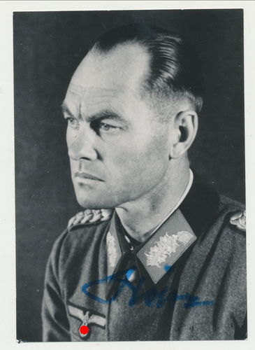 Hölter Hermann General Ritterkreuzträger Nachkriegs Foto mit Original Unterschrift Autogramm