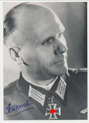 Radowski Eduard Ritterkreuzträger Nachkriegs Foto mit Original Unterschrift Autogramm