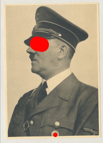 Adolf Hitler Original Portrait Postkarte 3. Reich " Männer der Zeit "