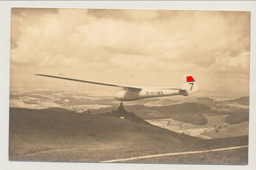 Der deutsche Segelflug Segelflieger - Original Foto Postkarte 3. Reich