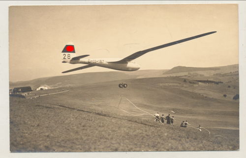 Der deutsche Segelflug Segelflieger - Original Postkarte 3. Reich