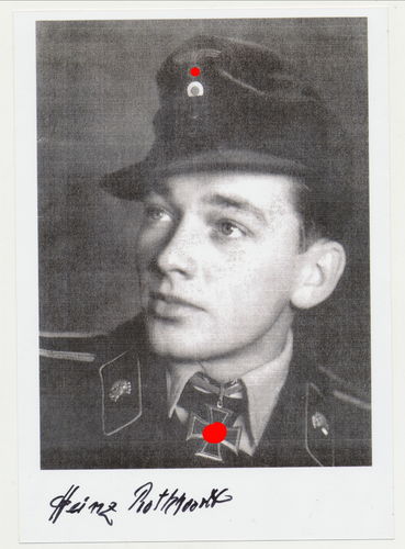 Panzer Aufkl Abt 11 Heinz Rothardt Ritterkreuzträger Nachkriegs Foto Original Unterschrift Autogramm