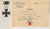 Urkunde und Eisernes Kreuz 2. Klasse 1914/18 der 4.Batt Res. Feldart Rgt 239 ausgestellt 1943