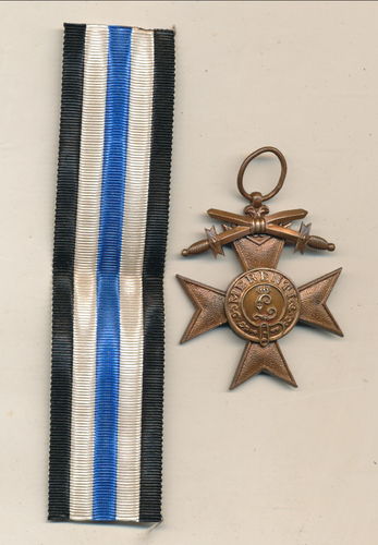 Bayern MVK Militärverdienstkreuz Merenti 1866 mit Beamten Band WK1