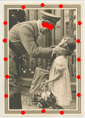 Adolf Hitler " Die kleine Gratulantin " Original Postkarte Poststempel Ebersberg 1939