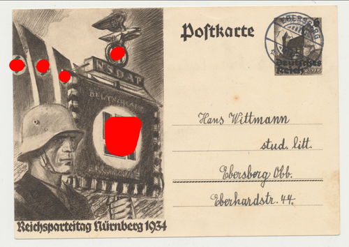 Reichsparteitag Nürnberg 1934 Original Postkarte 3. Reich