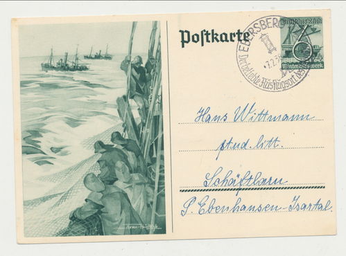 Kriegsmarine Postkarte Poststempel Ebersberg 1938