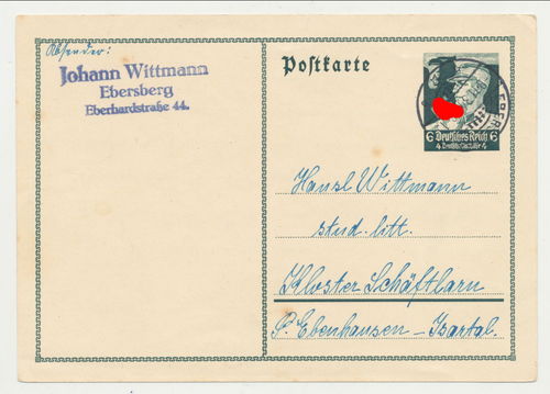 Deutsches Reich Postkarte 1934