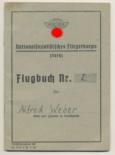 NSFK Nat.Soz. Fliegerkorps Flugbuch 1942