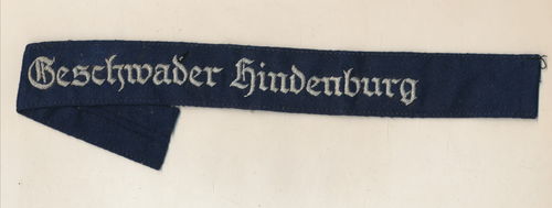 Deutsche Luftwaffe Ärmelband " Geschwader Hindenburg " für Offiziere WK2
