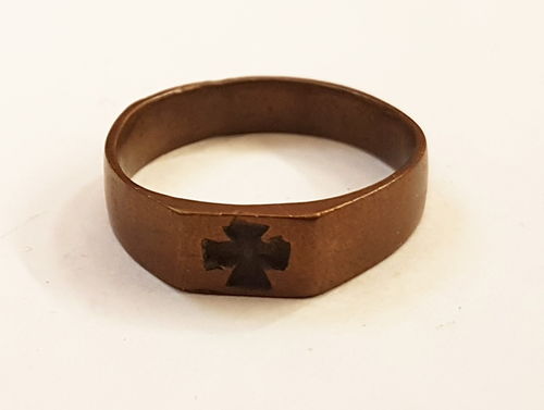 Patriotischer Ring Fingerring aus Bronze EK Eisernes Kreuz 1914/18