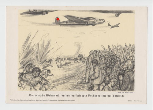 GROSSES Willrich Motiv Volksdeutsche Lowitsch VDK Bild Motiv Nr. 7 von 1939