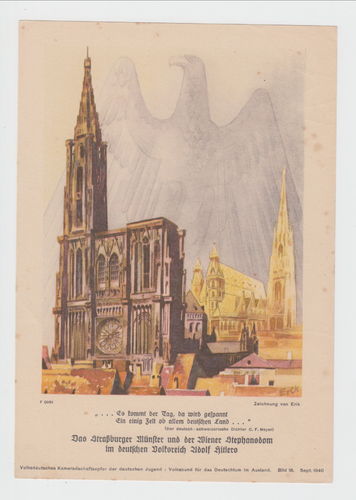GROSSES VDK Bild Motiv Nr. 18 von 1940 Strassburg & Wien