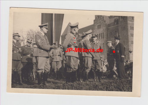 SS Original Foto mit Heinrich Himmler Reichsführer SS und General mit SA NSDAP