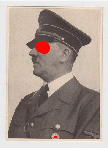 Adolf Hitler Portrait Foto Postkarte 3. Reich Briefmarken Poststempel München
