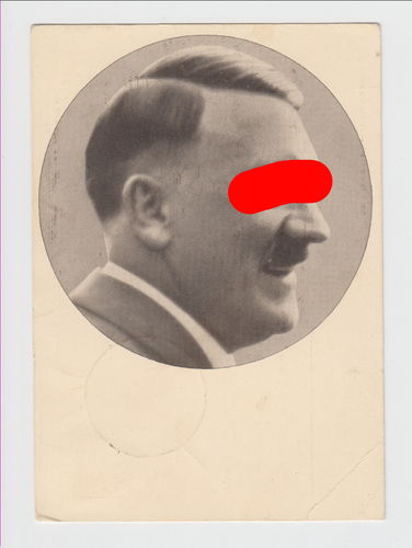Adolf Hitler Portrait Postkarte Poststempel Nürnberg Reichsparteitag
