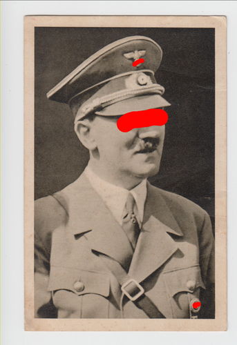 Adolf Hitler Portrait Postkarte Poststempel Olmütz 1939