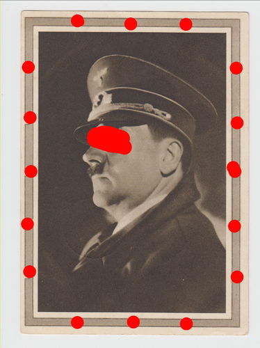 Adolf Hitler Portrait Postkarte Poststempel Witten 1939