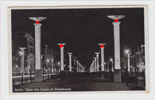 Berlin Unter den Linden Original Postkarte 3. Reich