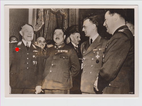 Luftwaffe General Christensen und Japan Yamashita in Den Haag 1941 Original Hoffmann Postkarte