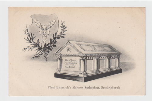 Fürst Bismarck Sarkophag in Friedrichsruh - Original Postkarte um den WK1