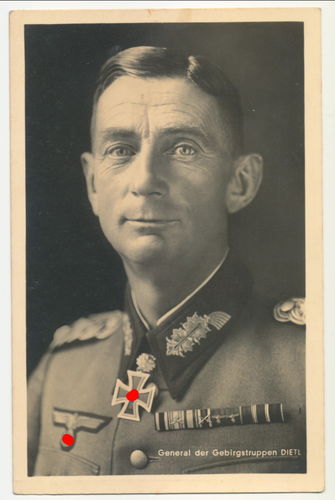 Gebirgsjäger General Eduard Dietl Original Hoffmann Postkarte WK2