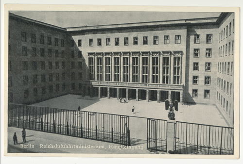 Berlin Reichsluftfahrtministerium Luftfahrt Ministerium Haupteingang Original Postkarte 3. Reich